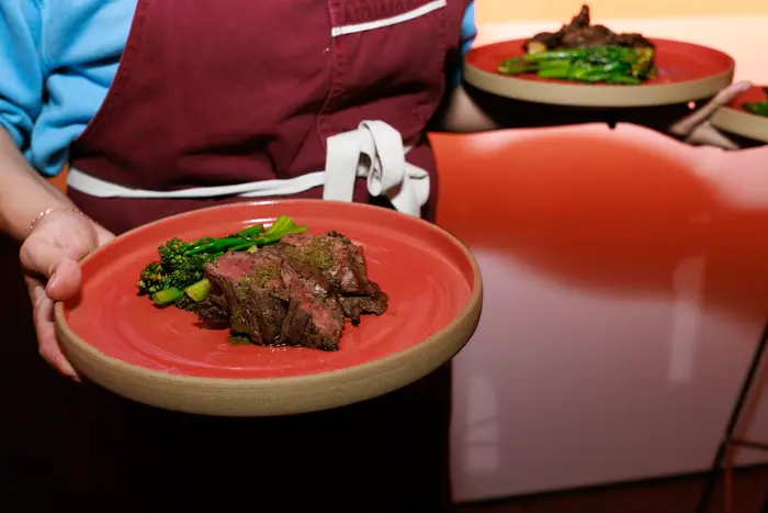 A plate carried out to the cabin table
