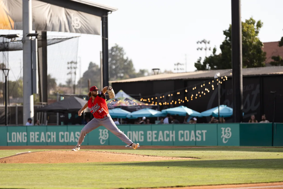Arm through, front side firm, seen down the first base line