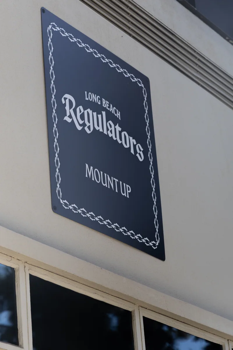 A Long Beach Regulators plaque mounted on the concourse wall
